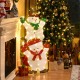 54-inch snowman Christmas decoration with bright lights, sturdy frame, perfect for festive outdoor displays.