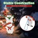 Close-up view of a 54-inch snowman Christmas decoration with sturdy frame, bright lights, ideal for outdoor holiday.