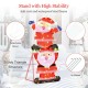 LED double Santa yard decoration with 80 LED lights, sturdy steel frame, and 4 stakes for outdoor stability.
