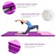 Folding gymnastics panel mat in pink with handles, featuring high-density EPE foam for support and zippered cover for.