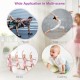 Folding gymnastics panel mat in pink, 4' x 8', ideal for fitness, yoga, and dance with durable, high-density foam.