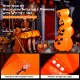 7 feet Halloween inflatable pumpkin combo with witch's hat, featuring bright LED lights for a festive atmosphere.