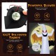 8-foot Halloween inflatable ghost with colorful flame LED lights, crafted from wear-resistant polyester for easy.