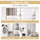 Large rectangle mirror with aluminum alloy frame, shown in three usage styles for versatile home décor.