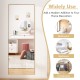 Large 59-inch golden full-length mirror with aluminum alloy frame, perfect for bedroom or cloakroom decor.