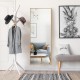 Full-length golden mirror with aluminum alloy frame, perfect for bedroom or entryway decor and easy to hang or lean.