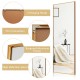 Full length 59-inch golden rectangle mirror with rustproof aluminum frame, ideal for bedroom or entryway decor.