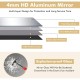 Large 59-inch rectangle mirror with a golden aluminum alloy frame, explosion-proof glass, perfect for bedroom decor.