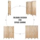 4-panel folding wooden room divider made of solid paulownia wood, featuring a rustic X-shaped design for privacy and.