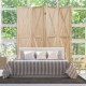 Folding wooden room divider with 4 panels, made of solid paulownia wood, featuring a classic X-shaped design for.