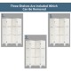 4 panel white folding room divider screen with 3 removable shelves for privacy and decoration in home or office.