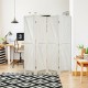 4-panel folding wooden room divider in white, featuring a rustic design, ideal for creating private spaces in your home.