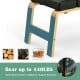 Yoga headstand bench with solid wood frame, black cushion, supports up to 440 lbs, ideal for home and gym workouts.