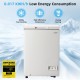 Compact 3.5 cu.ft chest freezer with removable basket, energy-efficient design, ideal for kitchens or dorms.