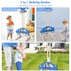 3-in-1 adjustable height kids' playset featuring basketball, football, and ring toss for outdoor fun and skill.