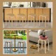 Set of 4 backless dining chairs in solid wood, featuring ergonomic design and stackable for easy storage.