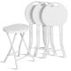 Set of 4 18 Inch Collapsible Round Stools with Handle - Gallery View 1 of 12