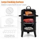 Vertical 3-in-1 charcoal BBQ grill with built-in thermometer and large cooking surface for grilling and smoking.