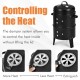3-in-1 charcoal BBQ grill with built-in thermometer and adjustable air vent for versatile cooking and smoking.