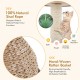 Hand-made cat tree tower with sisal scratching post and soft cushions, perfect for play and relaxation for kittens.