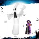 12-foot Halloween inflatable ghost with LED lights, made of durable polyester, perfect for outdoor spooky decorations.