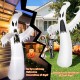 12-foot inflatable ghost with LED lights for Halloween, featuring a spooky design, ideal for yard decoration and.