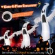 12 feet Halloween inflatable ghost with LED lights, made of durable polyester, ideal for outdoor decoration and easy.