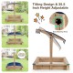 Kids wooden sandbox with height adjustable canopy, durable cedar wood, and large play area for 2-4 kids outdoors.