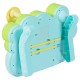 3-in-1 Electronic Piano Xylophone Game Drum Set in blue and green, featuring removable brackets and drumstick slots.