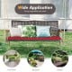 2-person rattan hanging porch swing chair in red with acacia wood armrests, ideal for backyard or garden relaxation.