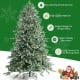8 feet hinged artificial Christmas spruce tree with mixed PE and PVC tips, perfect for holiday decoration and easy.