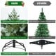 8 feet hinged artificial Christmas spruce tree with mixed PE and PVC tips, featuring a sturdy metal base for stability.
