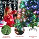 5 ft pre-lit multi-colored fiber optic spruce artificial Christmas tree with sturdy steel stand, perfect for holiday.