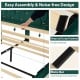 Upholstered platform bed frame with adjustable headboard, sturdy MDF and steel, designed for noise-free comfort and.