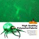 5-foot inflatable Halloween spider with glowing green body, red eyes, and 8 legs, made of durable polyester fabric.