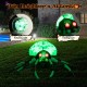 5-foot inflatable Halloween spider with glowing red eyes and green lights, perfect for outdoor decorations.