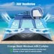Easy pop-up beach tent in blue with 3 large mesh windows for 360° ventilation, accommodating 3-4 people.