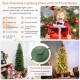 6 feet pre-lit artificial Christmas tree with 648 branch tips, featuring 10 colorful lighting modes and a foot pedal.
