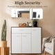 Buffet sideboard storage cabinet with spacious top, adjustable shelf, and anti-toppling device for enhanced safety and.