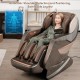 SL Track Full Body Zero Gravity Massage Chair in brown, featuring automatic shoulder detection and heat therapy for.