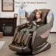Therapy 22 massage chair in brown with wireless speakers, featuring zero gravity positions for ultimate relaxation.