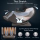 Thai stretch massage chair in brown with leg airbag massage, heat therapy, and roller massage for full body relaxation.
