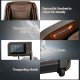 Removable headrest and LCD touch screen of the Therapy 22 massage chair for customizable relaxation and convenience.