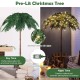6 feet pre-lit Christmas palm tree with 250 warm-white LED lights, perfect for creating a tropical holiday atmosphere.