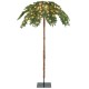 6-foot pre-lit artificial Christmas palm tree with 250 warm white LED lights, perfect for festive indoor or outdoor.