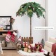6 feet pre-lit artificial Christmas palm tree with 250 warm-white LED lights, perfect for creating a tropical holiday.