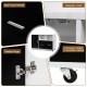 Lateral mobile file storage cabinet featuring a durable design, easy-to-pull handle, and 5 universal casters for.