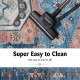 Close-up of a 5 x 7 inch non-shedding vintage area rug, featuring a waterproof surface, ideal for living rooms or.