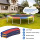 Multicolor 15 feet trampoline spring cover with elastic straps, lightweight design, and edge-to-edge protection for.