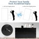 Freestanding 6-drawer dresser in black MDF with anti-toppling device, ideal for bedroom or living room organization.
